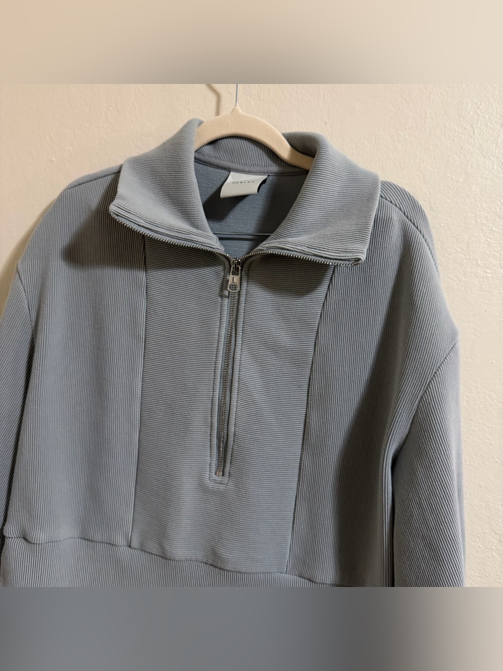 Varley Ramona 1/2 Zip Sweatshirt Ottoman Rib small Moisture-wicking & breathable - Picture 4 of 12